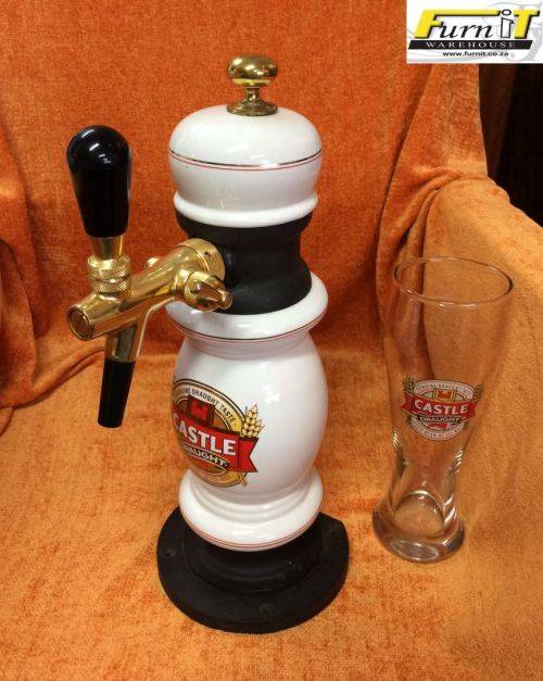 Bar Accessories CASTLE Draught CERAMIC beer tower Highly Collectable was listed for R4,500.